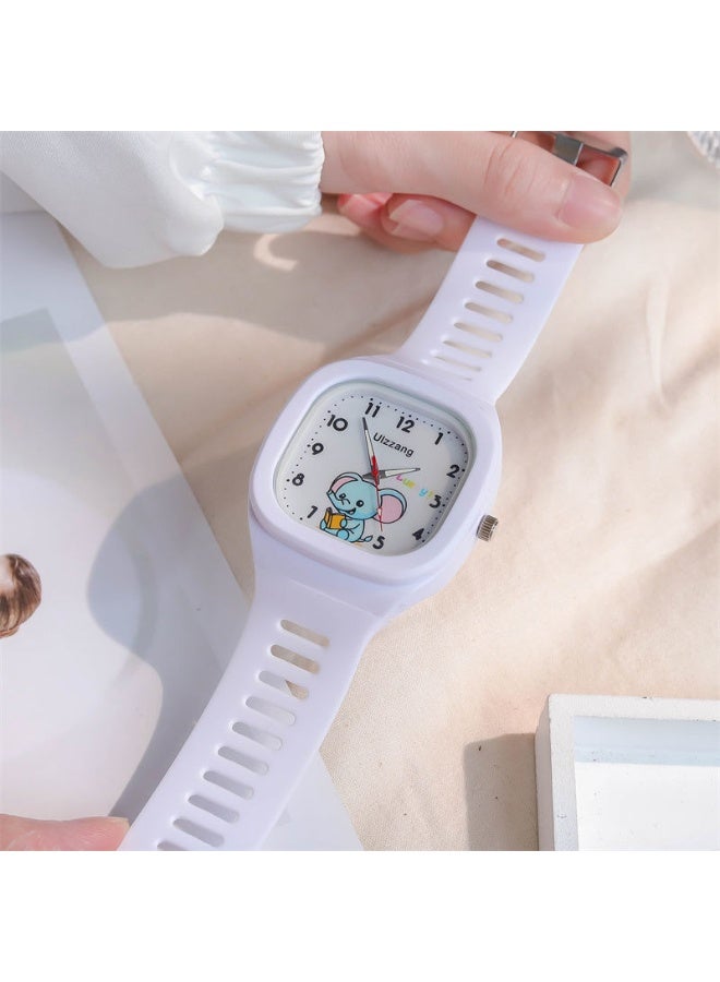 ULZZANG 3 - Piece Set of Children's Cartoon Square Waterproof Silicone Digital Watches - Stylish Knob Design, Waterproof Sports Watches, Ideal for Children's Outdoor Activities, Teenagers' Sports Gear & Students' Daily Use (Ideal Gift) - Image 3